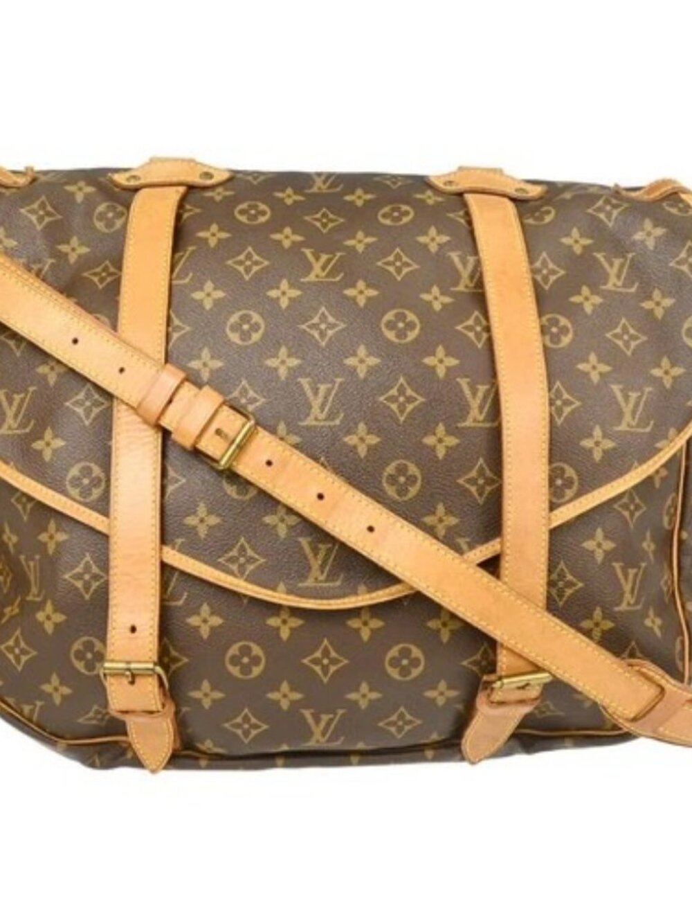Best04 LOUIS VUITTON MONOGRAM SAUMUR 43 MESSENGER BAG M42252 AR8904 RQ03165